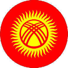 Fahnen Asien Kirgisistan Runde 
