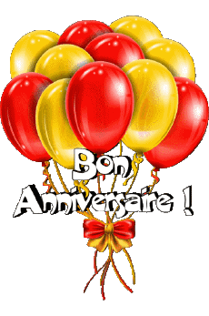 Messagi Francese Bon Anniversaire Ballons - Confetis 007 