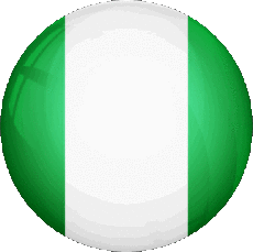 Fahnen Afrika Nigeria Rond 
