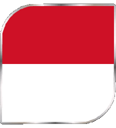 Bandiere Europa Monaco Quadrato 