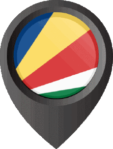Banderas África Seychelles Marcador de ubicación 