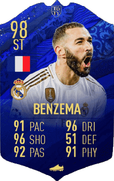 Multimedia Videospiele F I F A - Karten Spieler Frankreich Karim Benzema 