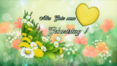 Messages German Alles Gute zum Geburtstag Blumen Animated Background 001 