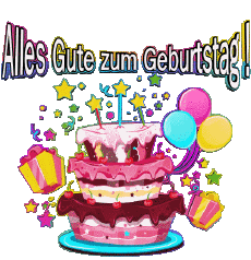 Messages German Alles Gute zum Geburtstag Kuchen 003 