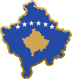 Bandiere Europa Kosovo Carta Geografica 