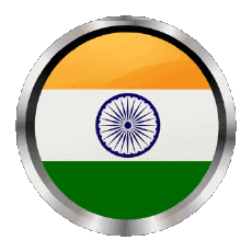 Fahnen Asien Indien Rund - Ringe 