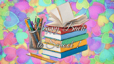 Messages Anglais Happy Back to School Fond Animé 007 