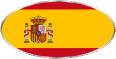Drapeaux Europe Espagne Ovale 