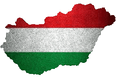 Flags Europe Hungary Map 