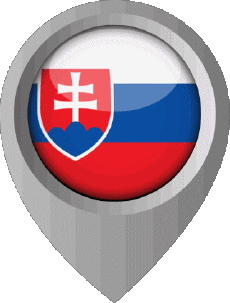 Drapeaux Europe Slovaquie Epingle de Localisation 