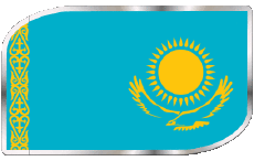 Drapeaux Asie Kazakstan Rectangle 