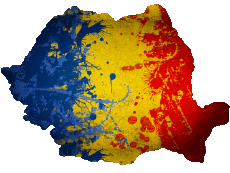 Bandiere Europa Romania Carta Geografica 