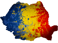 Flags Europe Romania Map 