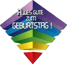 Messages German Alles Gute zum Geburtstag Zusammenfassung - geometrisch Transparent Background 010 