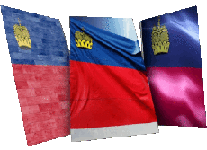 Drapeaux Europe Liechtenstein Forme 