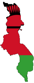 Drapeaux Afrique Malawi Carte 