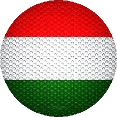 Drapeaux Europe Hongrie Rond 