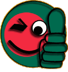 Fahnen Asien Bangladesch Smiley - OK 