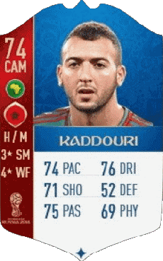Deportes F I F A - Jugadores  cartas Marruecos Omar El Kaddouri 