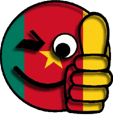 Fahnen Afrika Kamerun Smiley - OK 