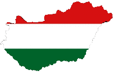 Banderas Europa Hungría Mapa 