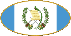 Drapeaux Amériques Guatemala Ovale 
