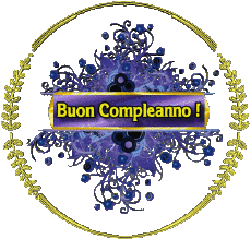 Messagi Italiano Buon Compleanno Floreale Sfondo trasparente 009 