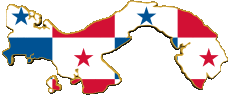 Flags America Panama Map 