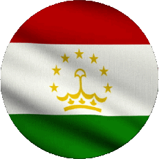 Drapeaux Asie Tadjikistan Rond 