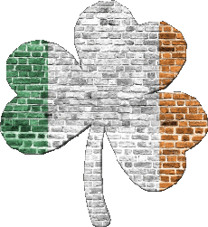 Drapeaux Europe Irlande Trèfle 