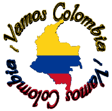 Messagi Spagnolo Vamos Colombia Bandera 