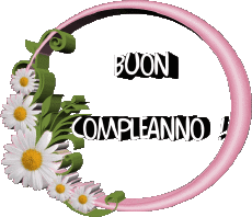 Messagi Italiano Buon Compleanno Floreale 021 