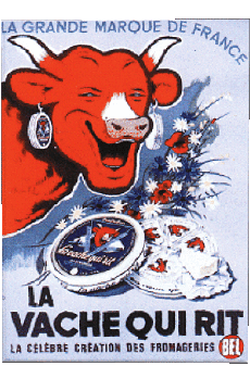 Humor -  Fun KUNST Retro Poster - Marken La Vache qui rit 