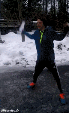 Humour - Fun PERSONNAGES Sur La Glace Gamelles Fail 