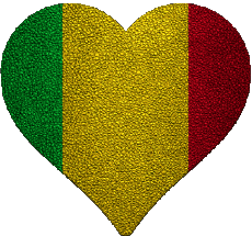 Banderas África Mali Corazón 