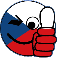 Fahnen Europa Tschechische Republik Smiley - OK 