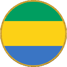 Drapeaux Afrique Gabon Rond 