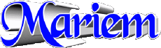 Nombre FEMENINO - Magreb Musulmán M Mariem 