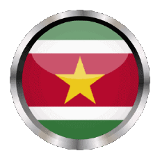 Drapeaux Amériques Suriname Rond - Anneaux 