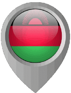 Drapeaux Afrique Malawi Epingle de Localisation 