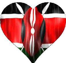 Bandiere Africa Kenia Cuore 