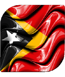 Bandiere Asia Timor Est Quadrato 