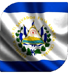 Banderas América El Salvador Plaza 