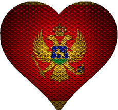 Fahnen Europa Montenegro Herz 