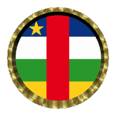 Fahnen Afrika Centrafrique Rund - Ringe 