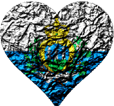 Drapeaux Europe Saint Marin Coeur 