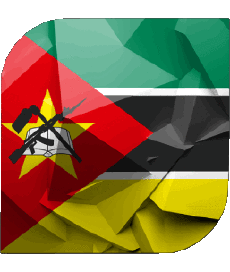 Drapeaux Afrique Mozambique Carré 