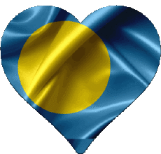 Drapeaux Océanie Palaos Coeur 