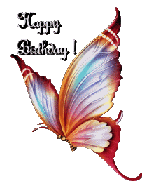 Messages Anglais Happy Birthday Butterflies 008 