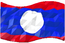 Banderas Asia Laos Rectángulo 